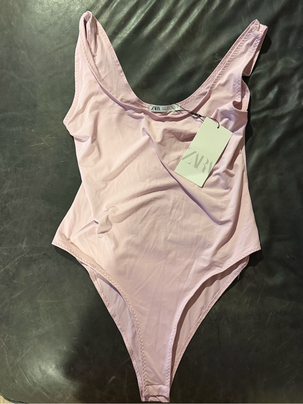 Zara Light Lilac Scoop Neck Bodysuit